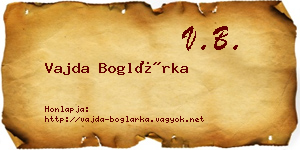 Vajda Boglárka névjegykártya